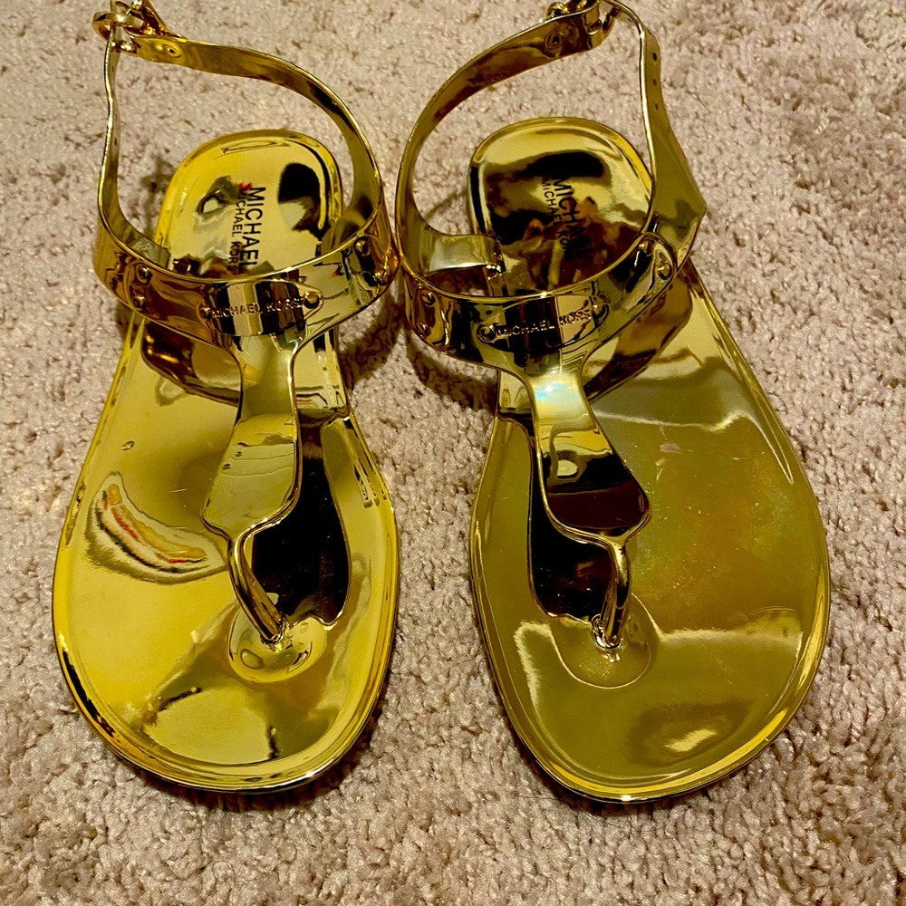 Michael Kors Metallic Gold sandals!